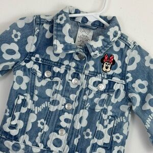 Disney Minnie Mouse Baby Girl Jean Jacket 9-12 months with minnie embroidery